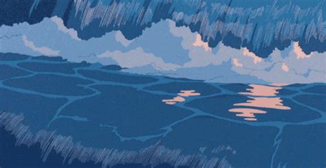 anime ocean gif